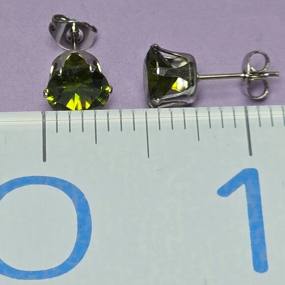 2/$15‎ August Simulated Peridot Earrings (NWOT) - Picture 3 of 3